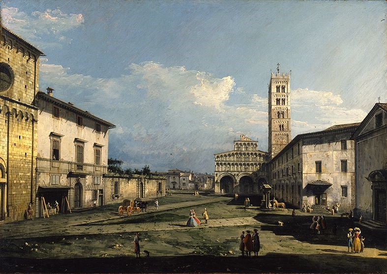 8.bernardo Bellotto Piazza San Martino Con La Cattedrale Lucca 1740 York City Art Gallery 0
