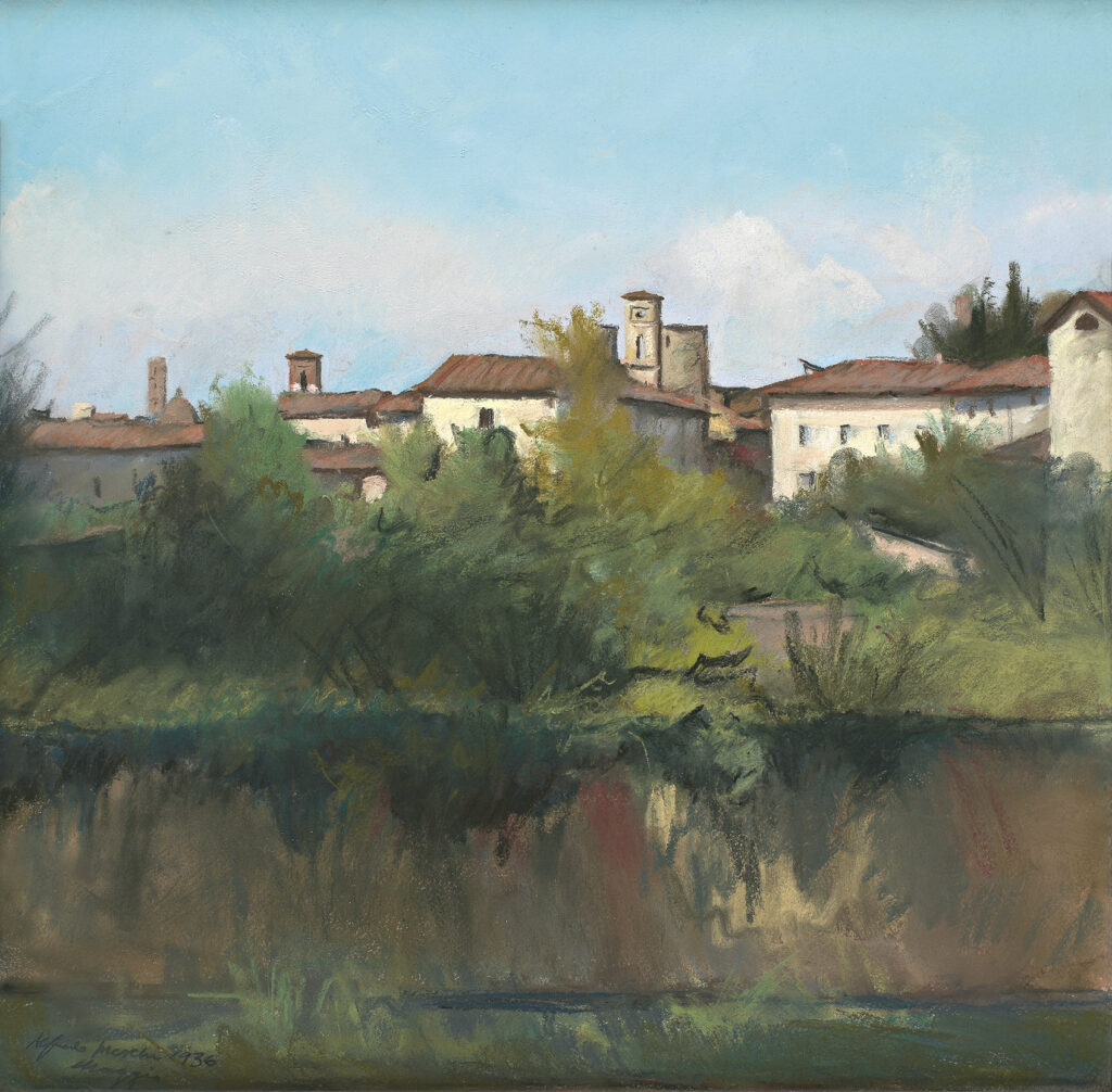 Alfredo Meschi Veduta Del Convento Di San Micheletto Dalle Mura 1936 1024x1006