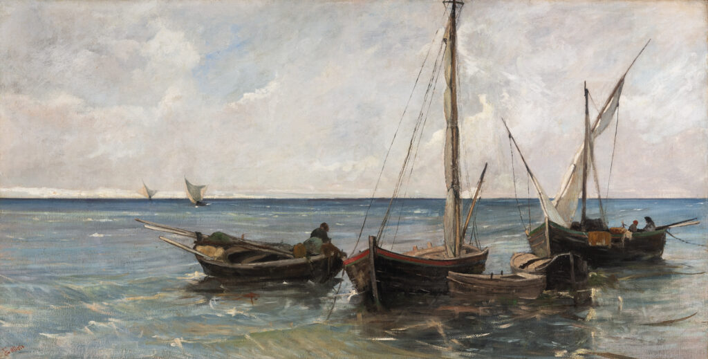 Giovanni Fattori -Barche da pesca alla Fonda