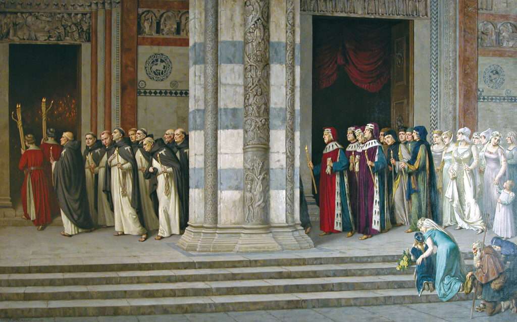 Luigi De Servi La Processione Dei Cavalieri DAltopascio Nel 1300 1933 1024x638