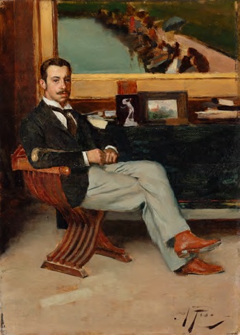 Alberto Pisa 1864 1930   Ritratto Del Conte Vincenzo Giustiniani   Olio Su Tela